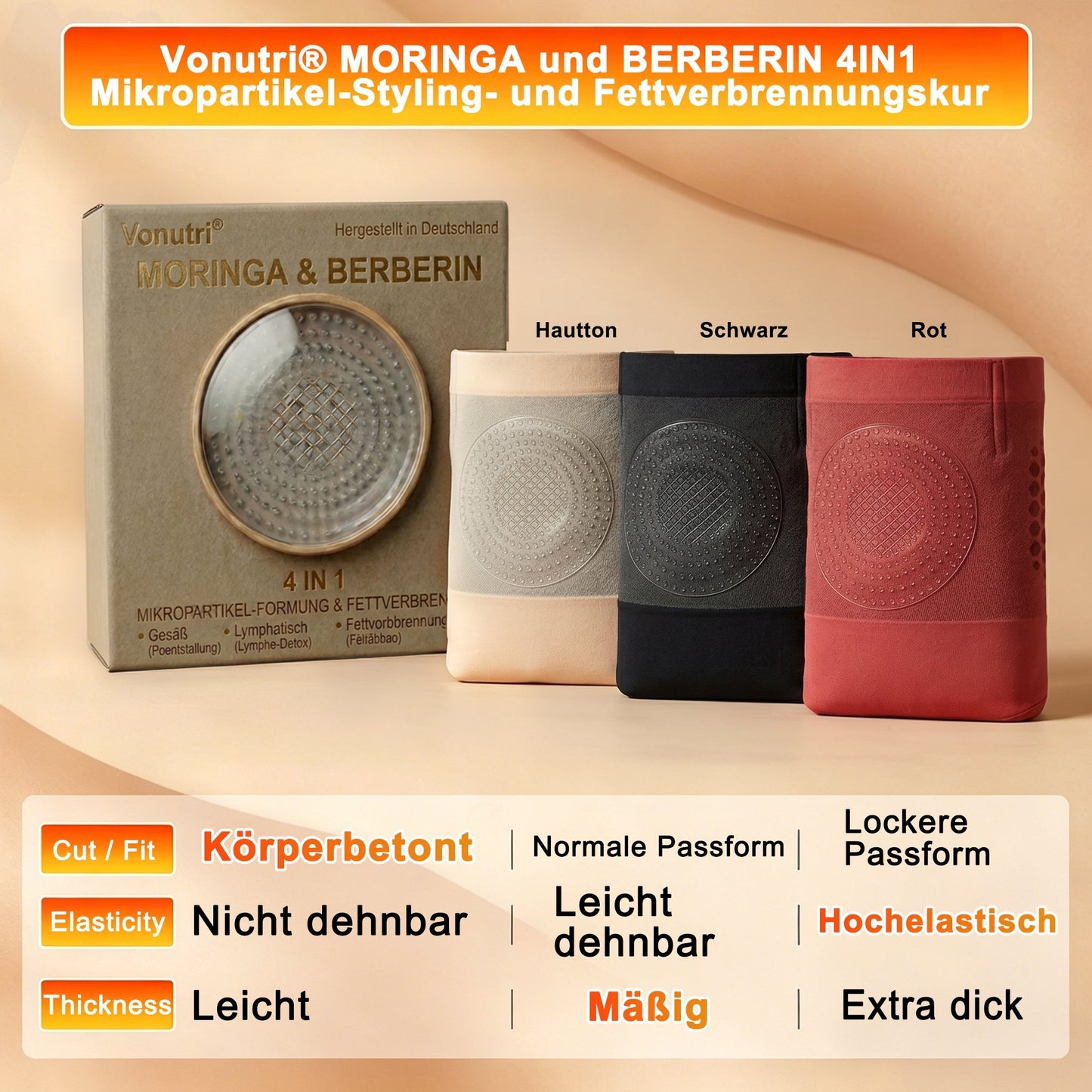 👙 Offizieller Markenstore | Von𝐮𝐭𝐫𝐢® 2026 Moringa & Berberin 4-in-1 Mikropartikel Sculpting & Fettverbrennende Shorts